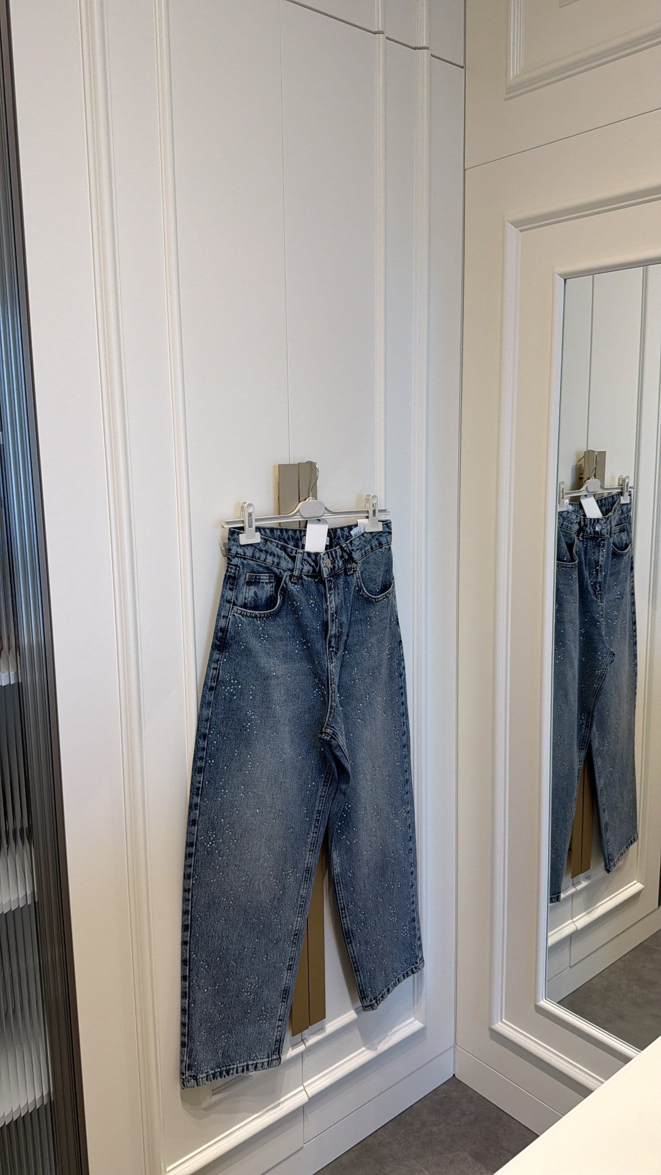 Muadil Işıltılı Mom Jean 
