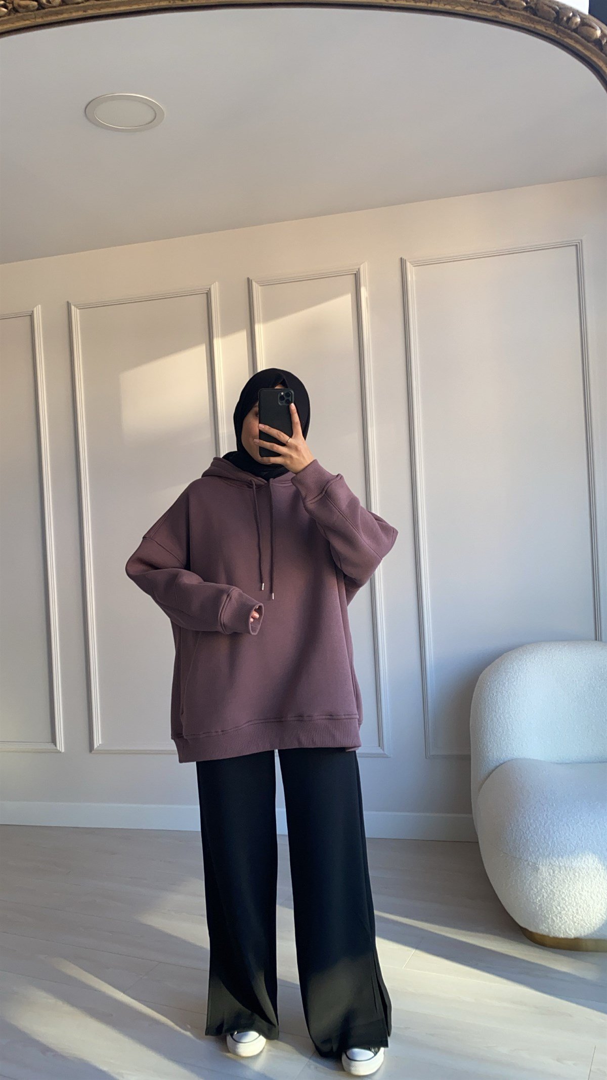 Mürdüm Oversize Sweatshirt 