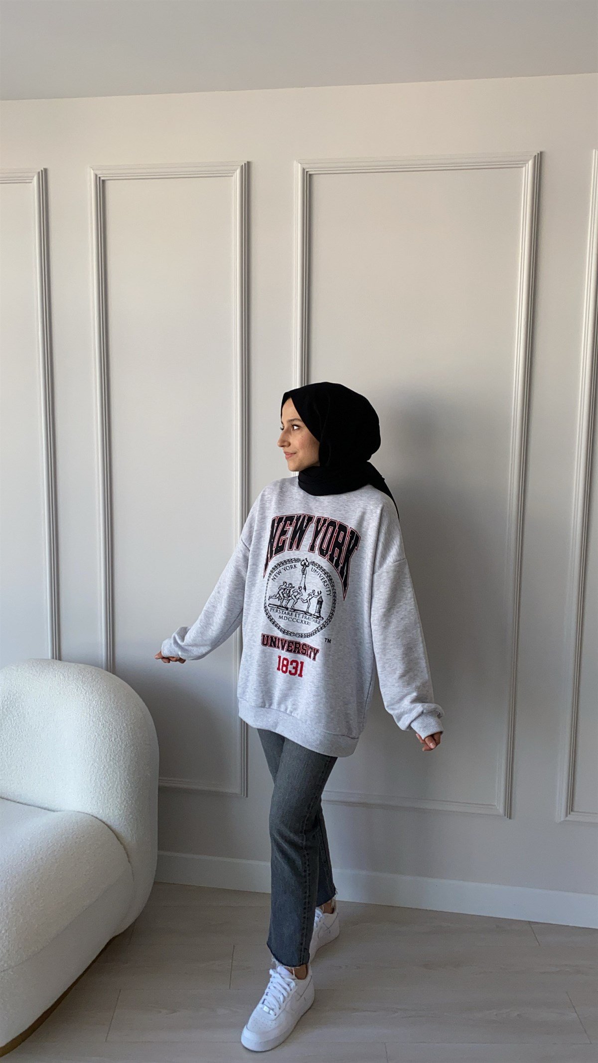 New York Gri Sweatshirt