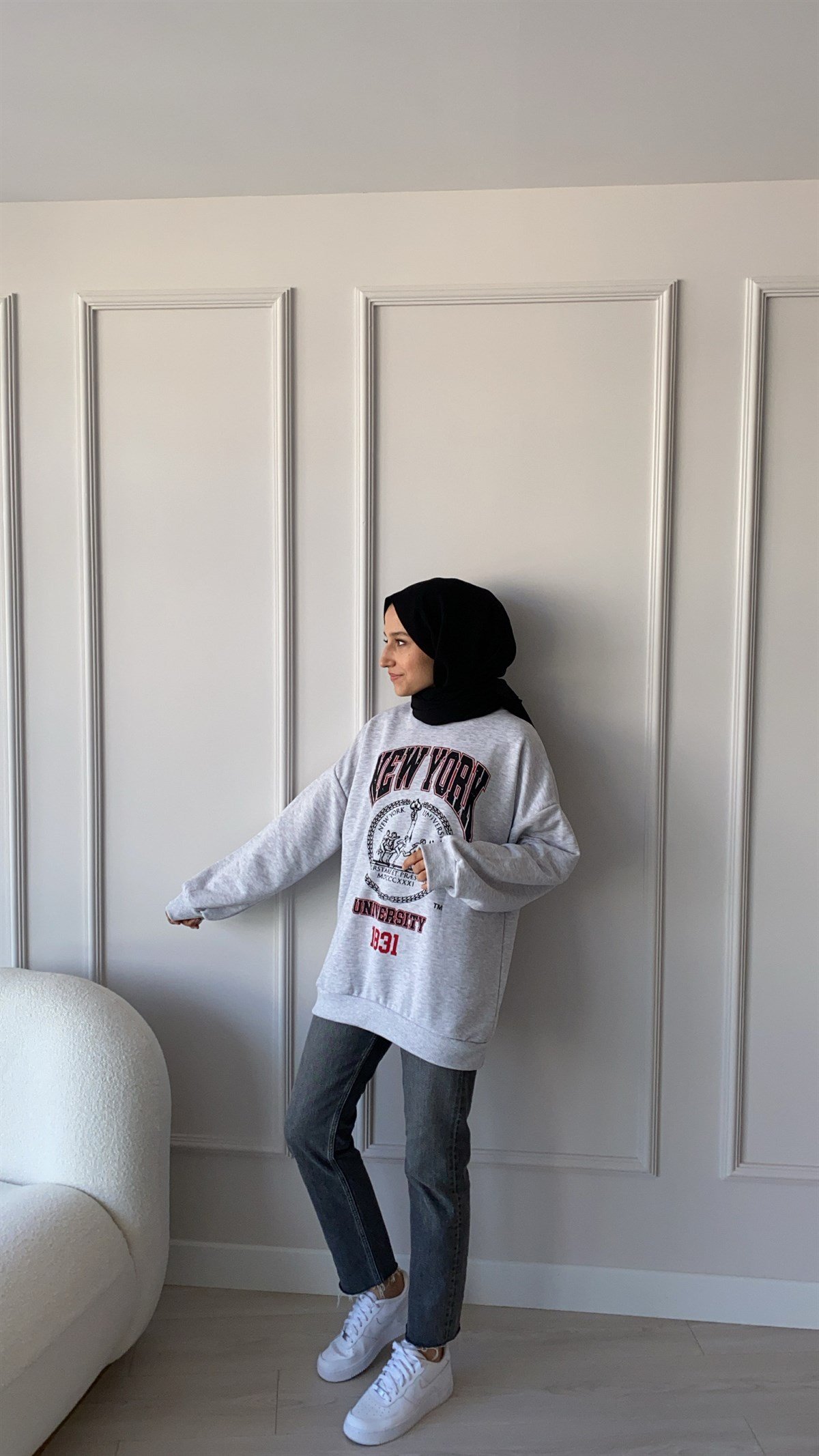 New York Gri Sweatshirt