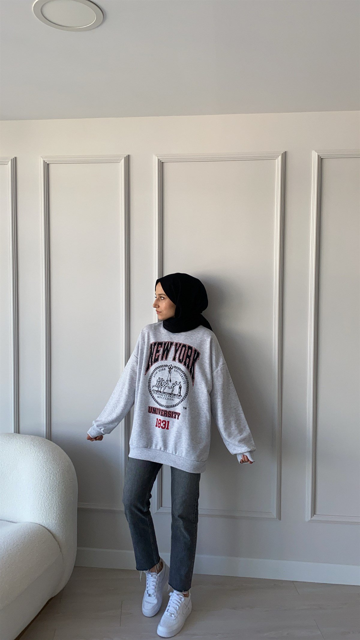 New York Gri Sweatshirt