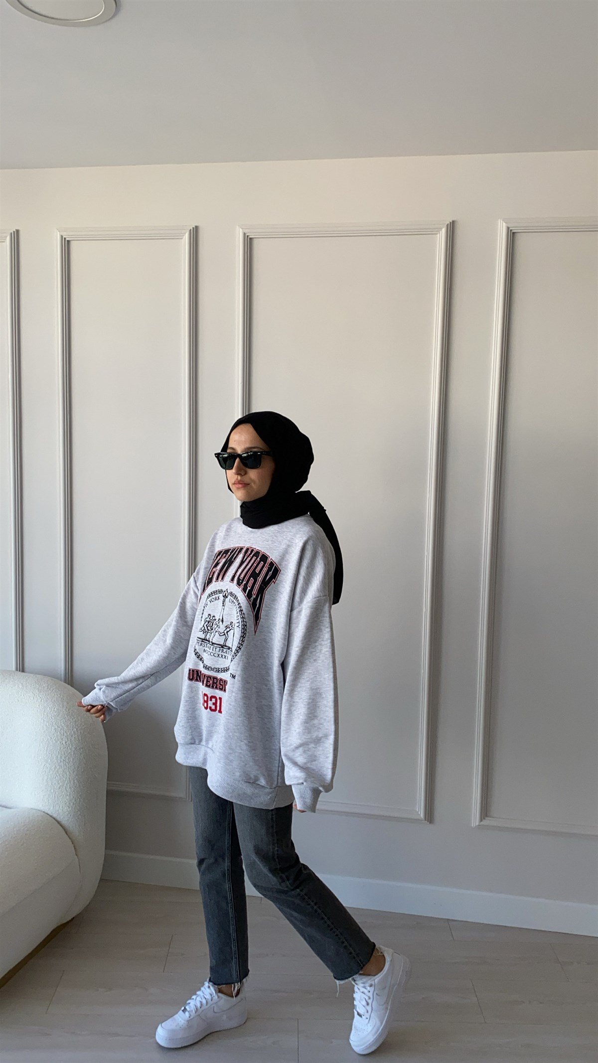 New York Gri Sweatshirt