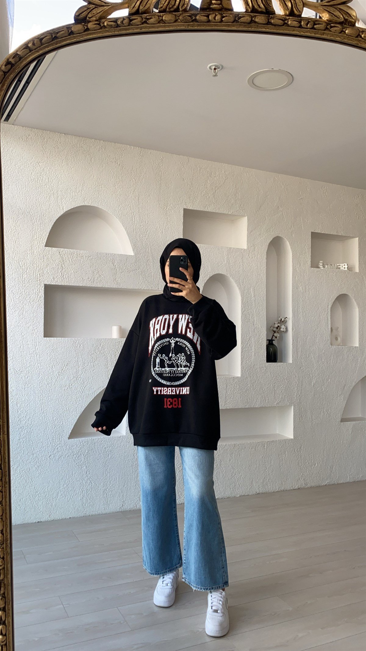 New York Siyah Sweatshirt
