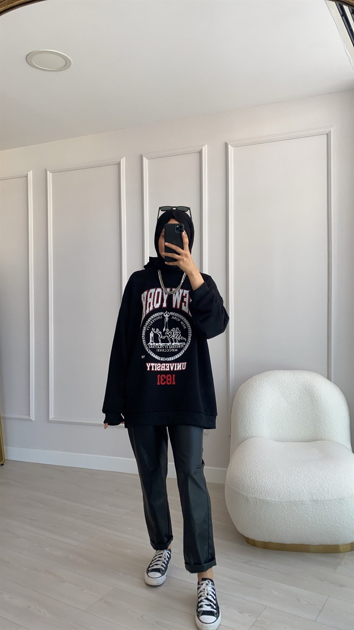 New York Siyah Sweatshirt