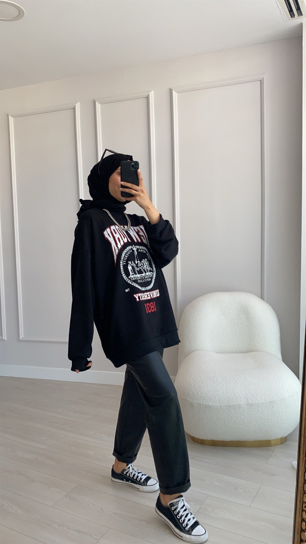 New York Siyah Sweatshirt
