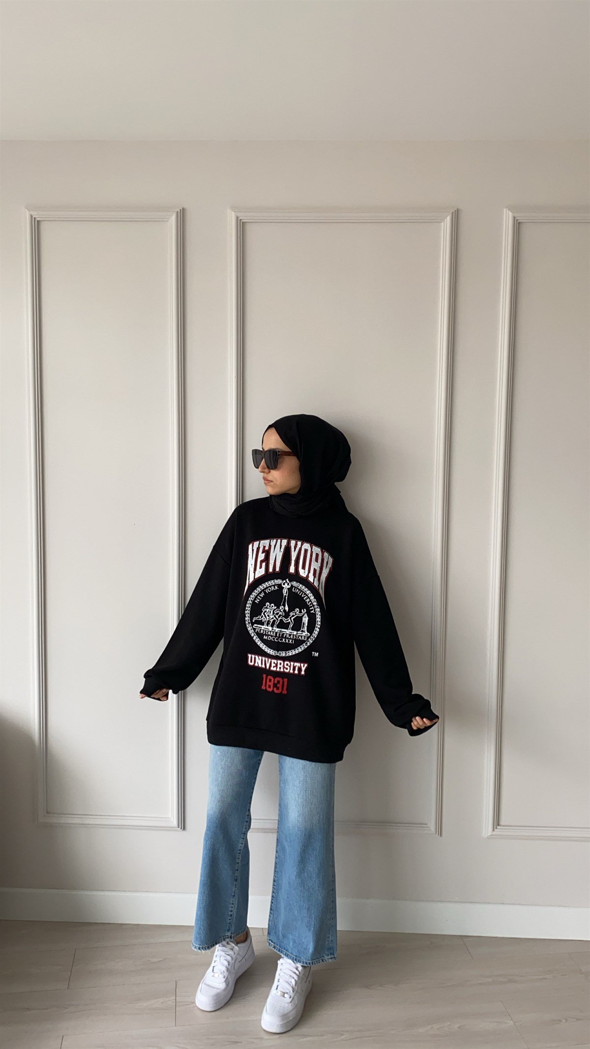 New York Siyah Sweatshirt
