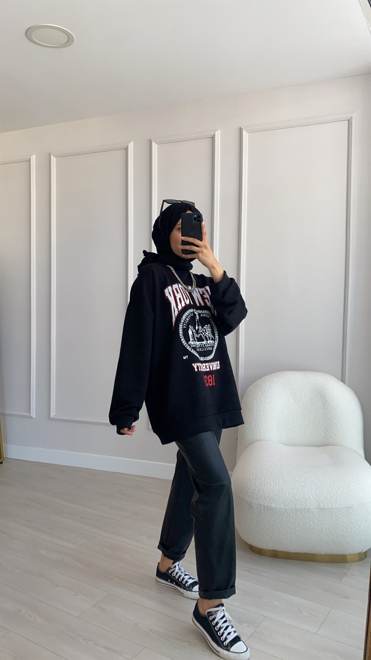 New York Siyah Sweatshirt