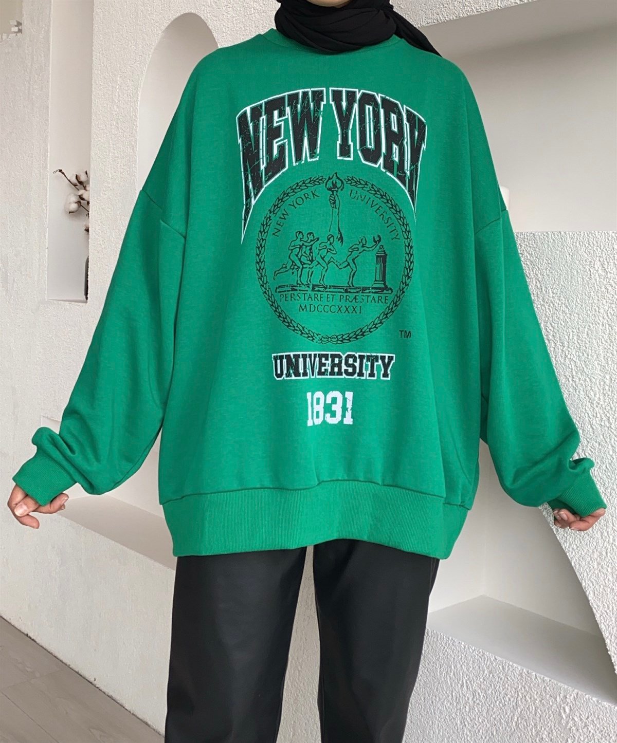 New York Yeşil Sweatshirt