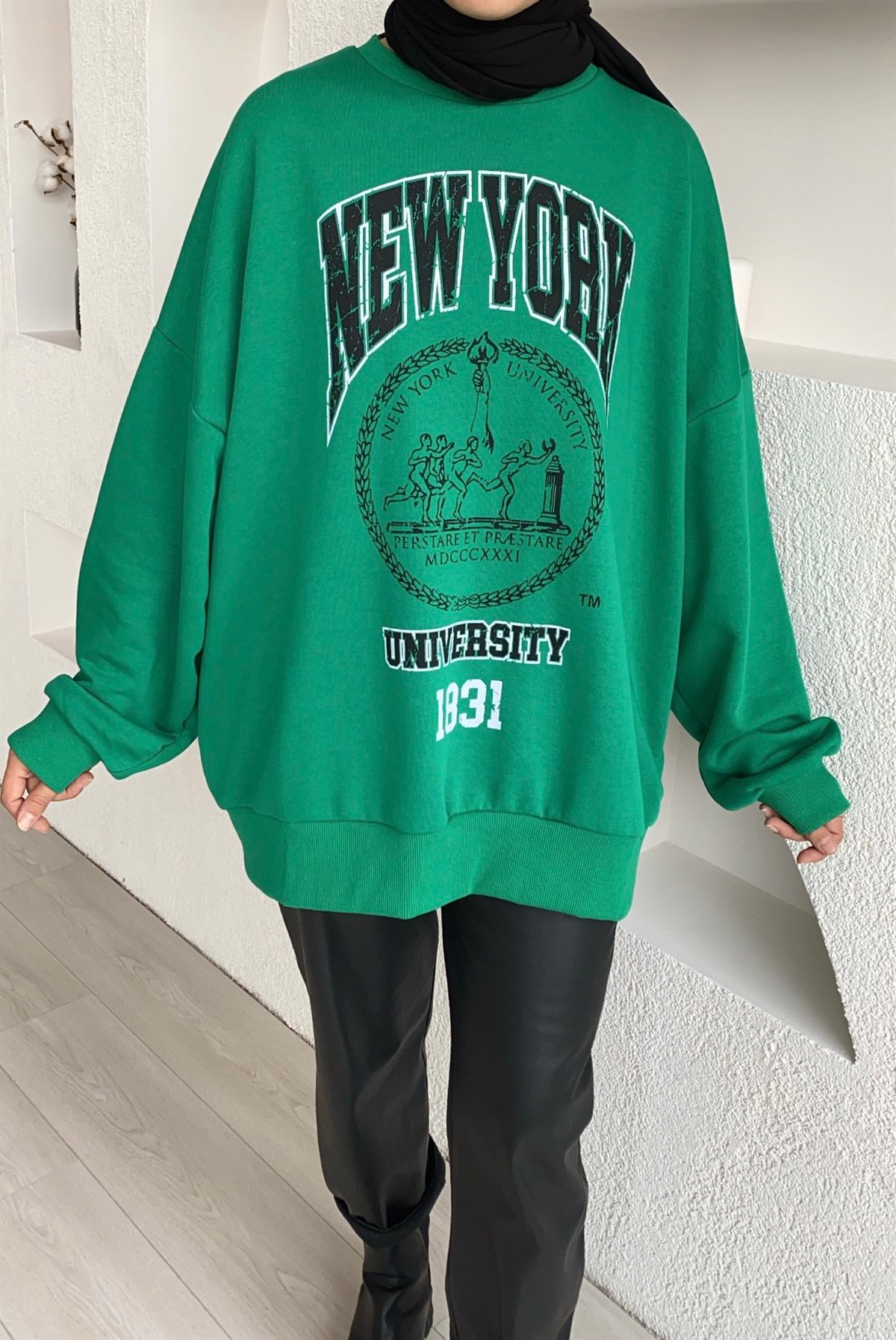 New York Yeşil Sweatshirt