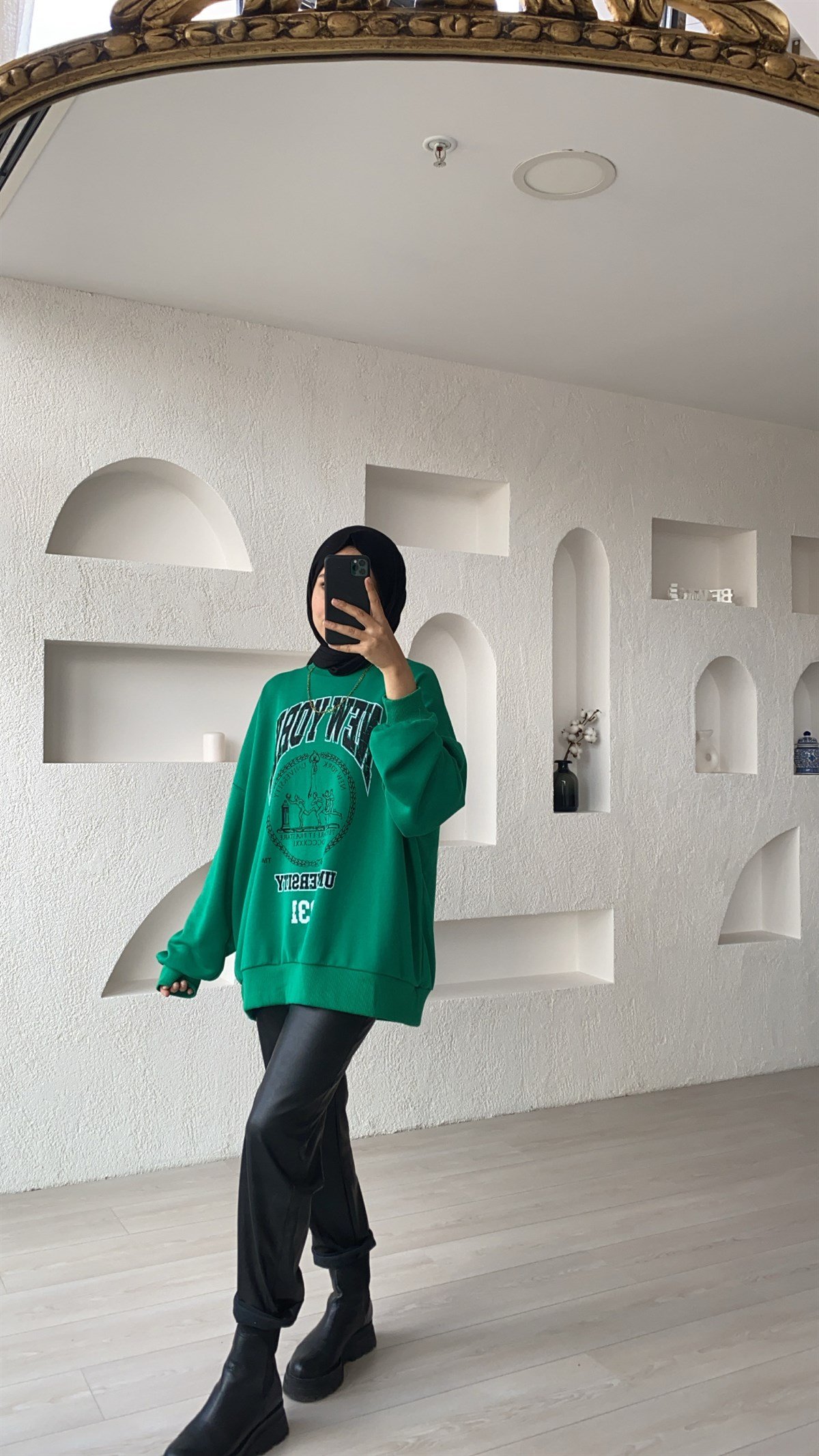 New York Yeşil Sweatshirt