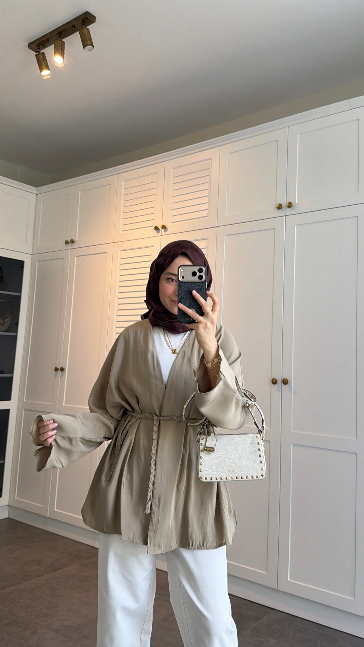 Örgü Bağlama Detay Kimono 
