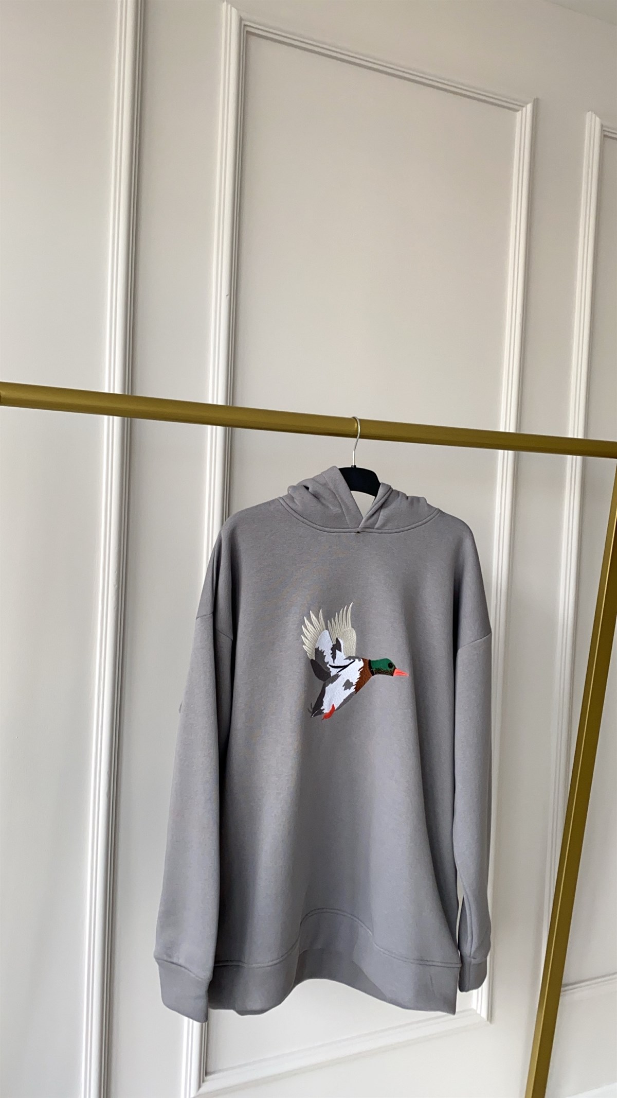 Oversize Antrasit Şardonlu Sweatshirt 