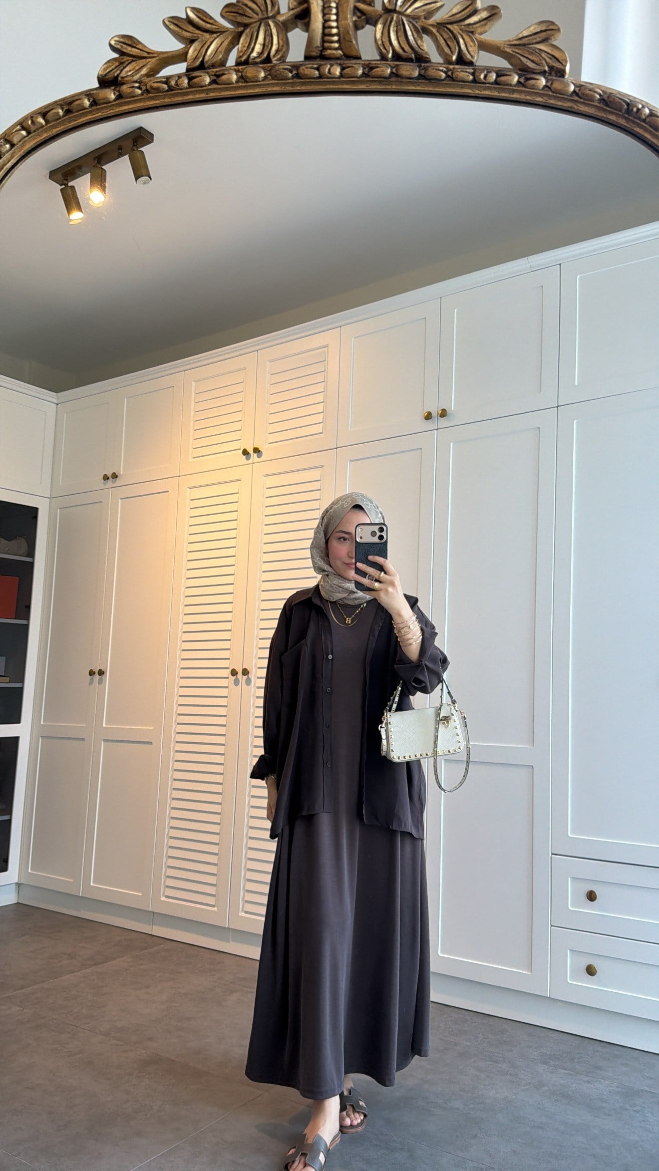 Oversize Basic Gömlek Kahve