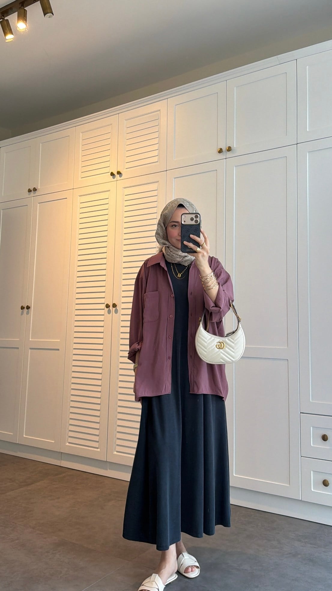 Oversize Basic Gömlek Mürdüm