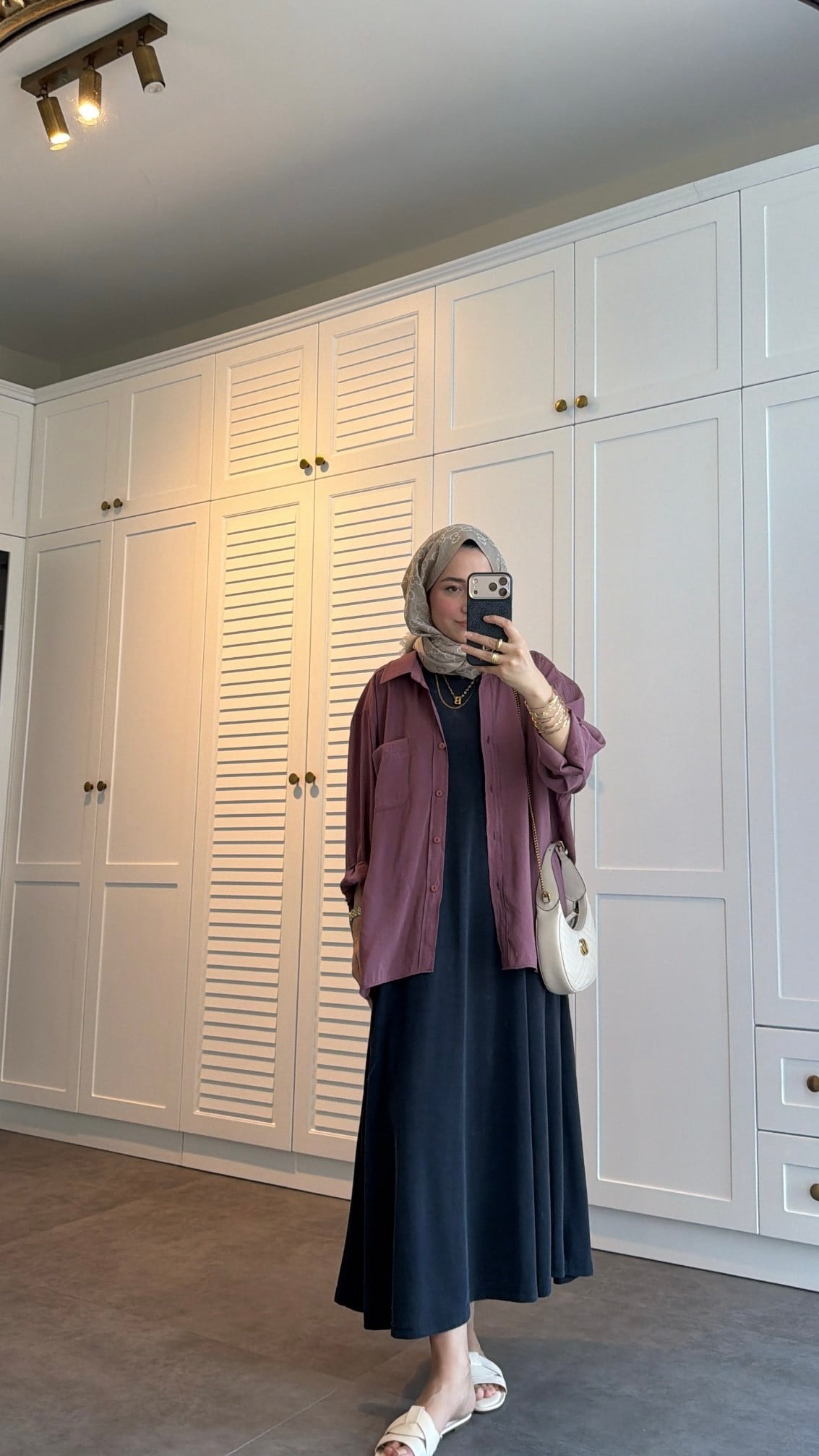 Oversize Basic Gömlek Mürdüm