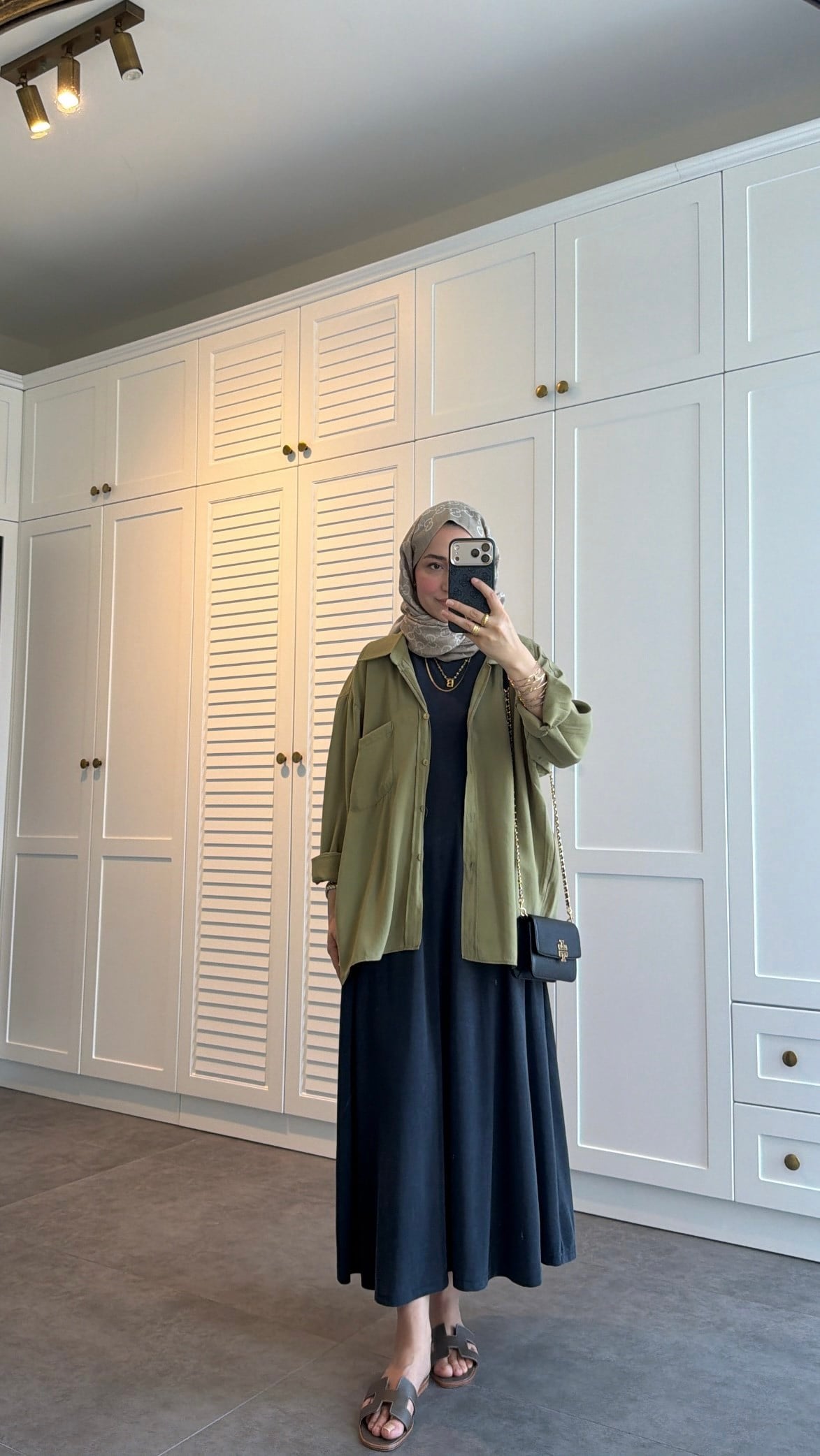 Oversize Basic Gömlek Olive