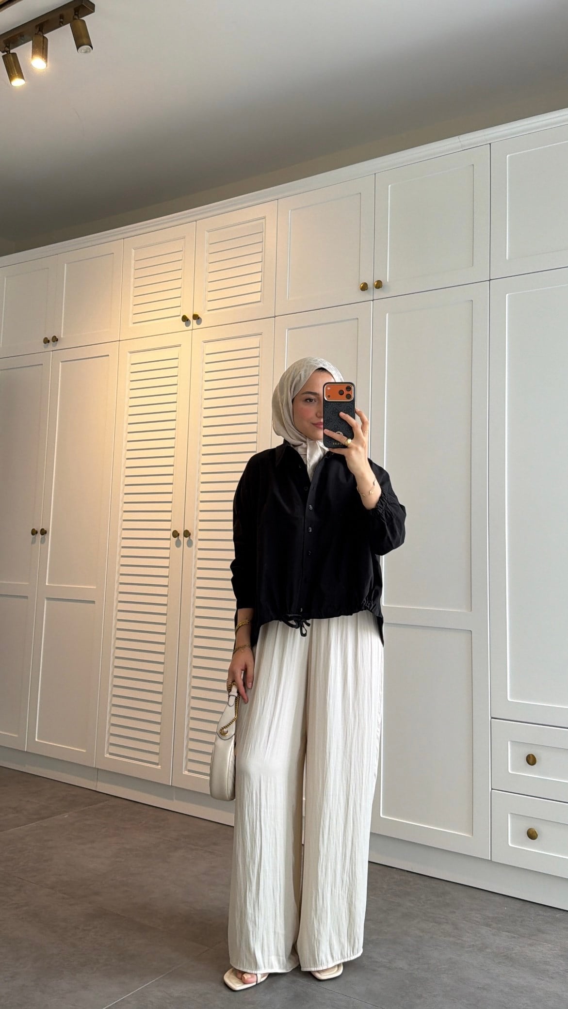Oversize Büzgülü Gömlek  Siyah
