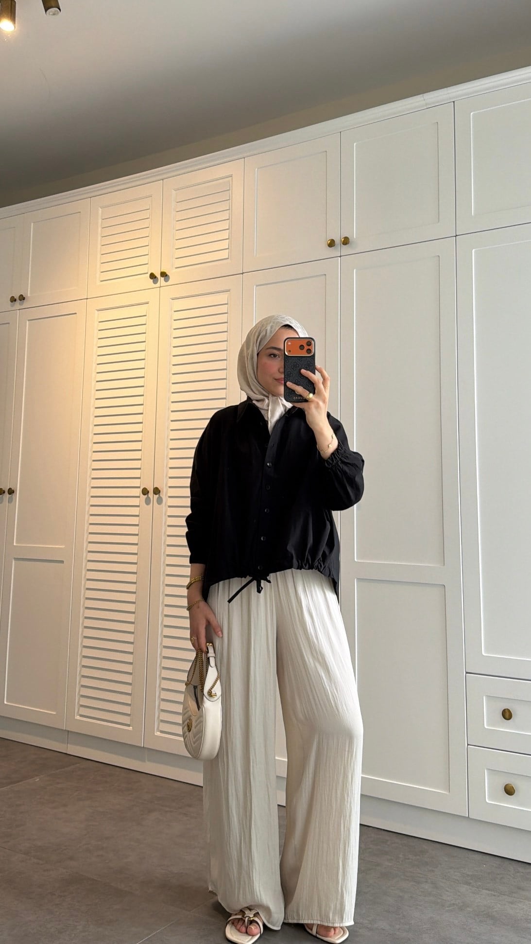 Oversize Büzgülü Gömlek  Siyah