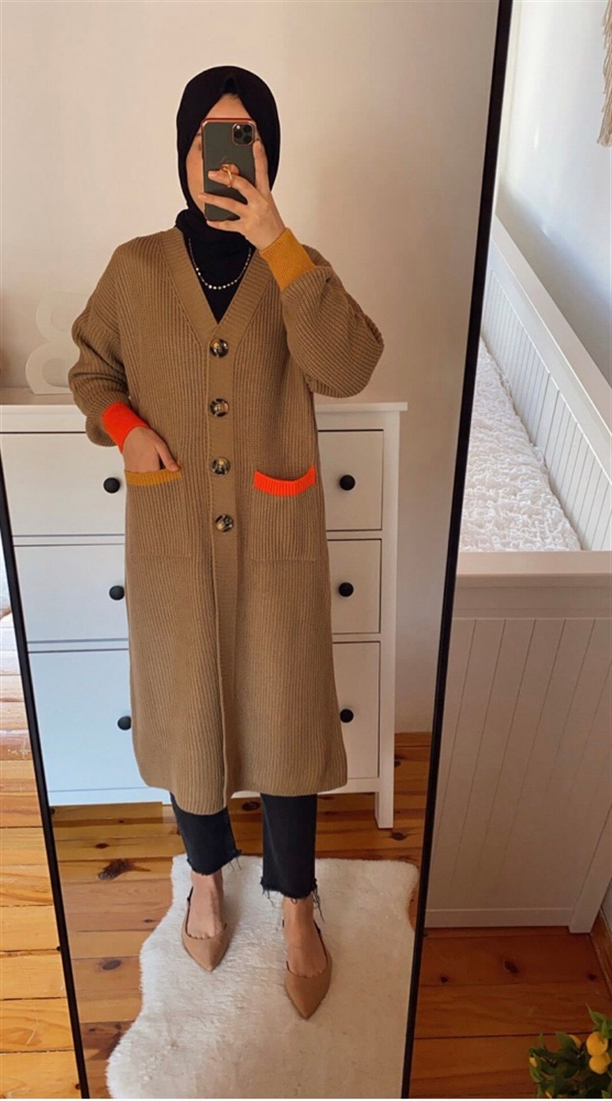 Oversize Cepli Hırka