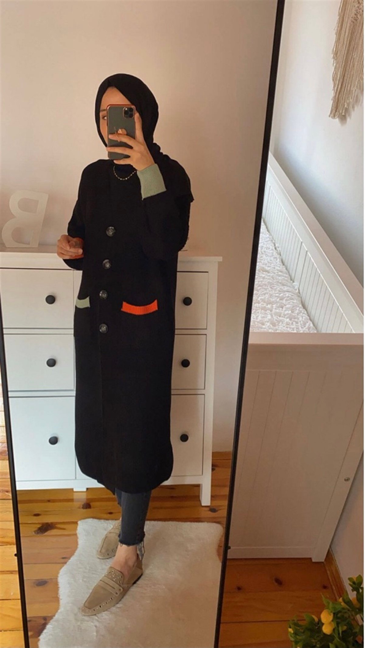 Oversize Cepli Hırka