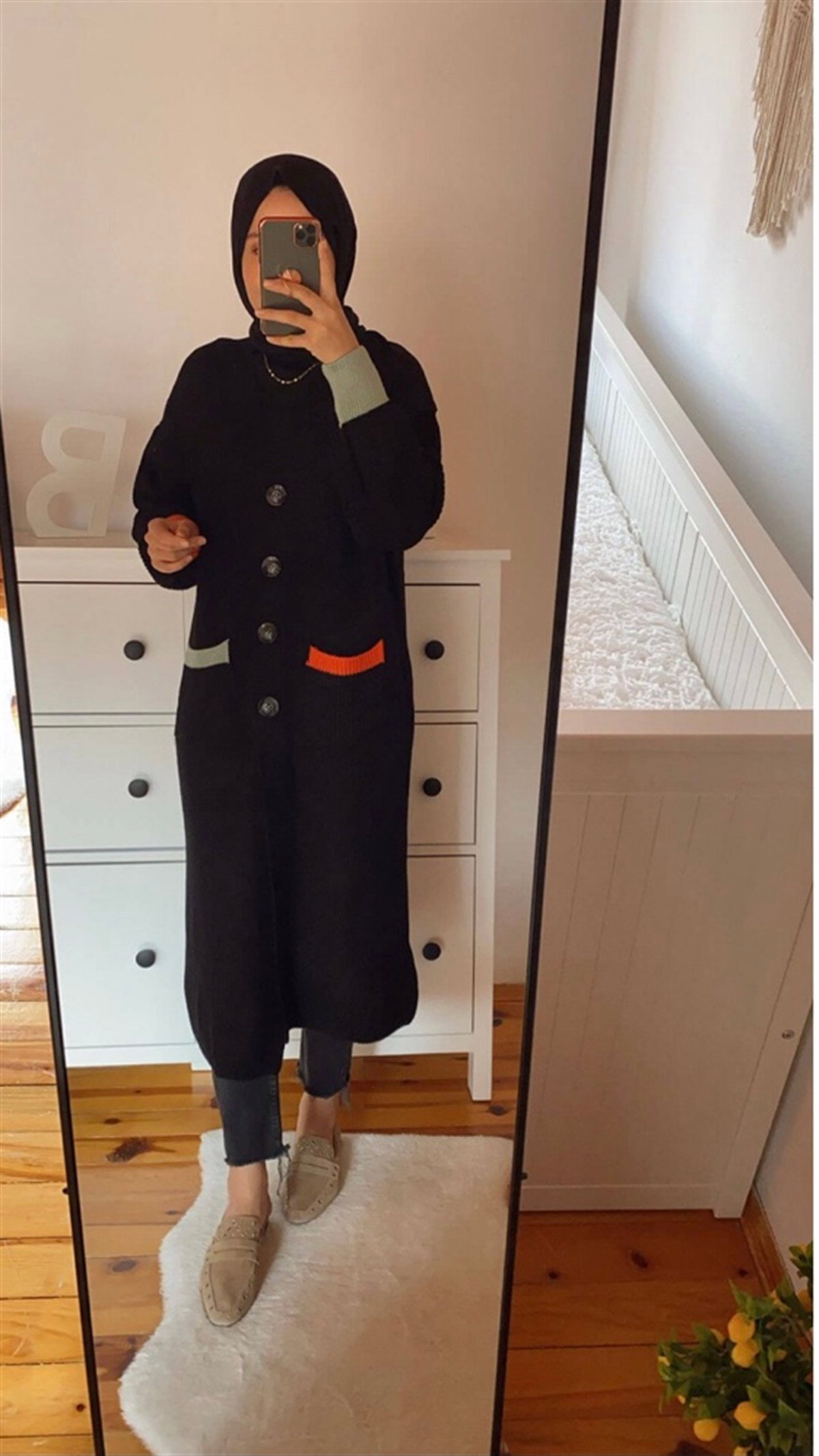 Oversize Cepli Hırka