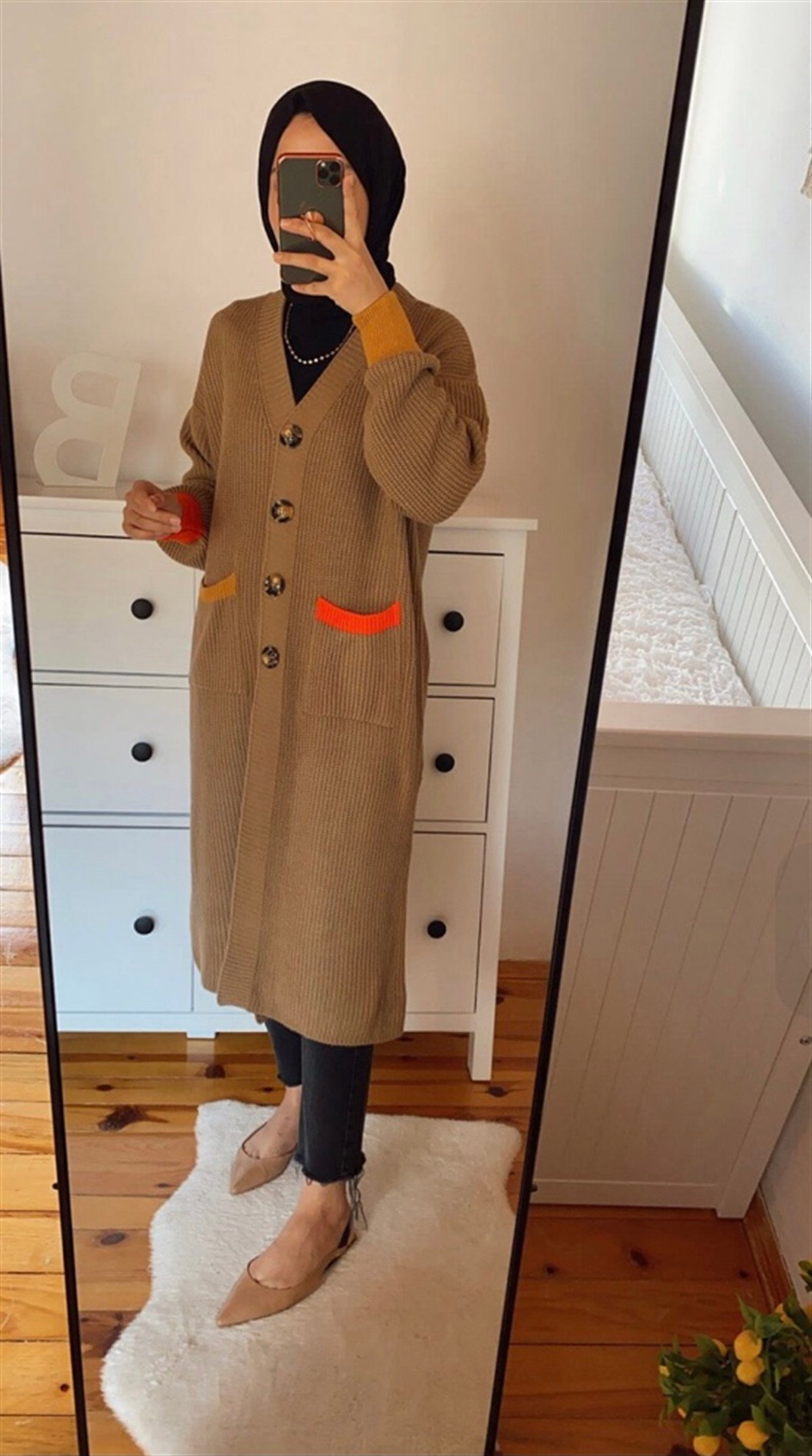 Oversize Cepli Hırka