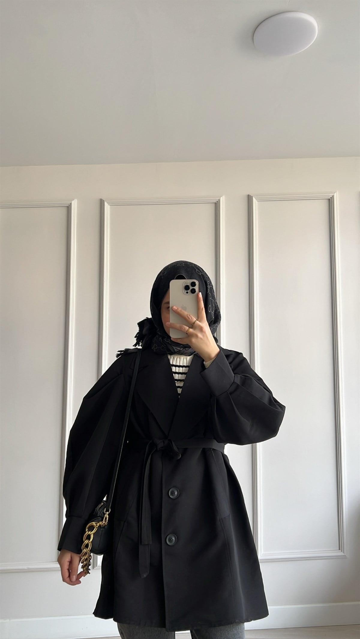 Oversize Düğme Detaylı Trenç