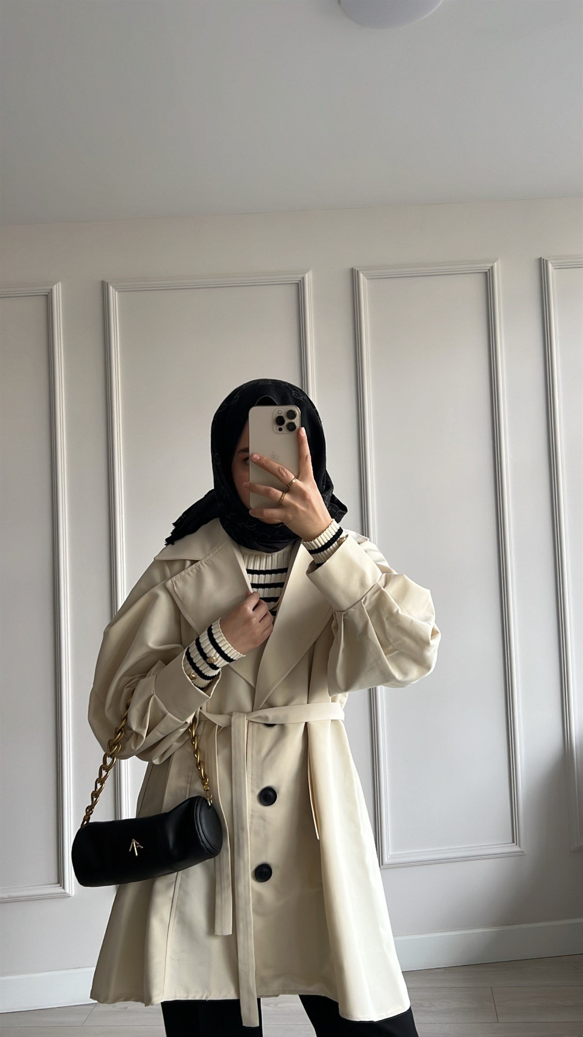 Oversize Düğme Detaylı Trenç