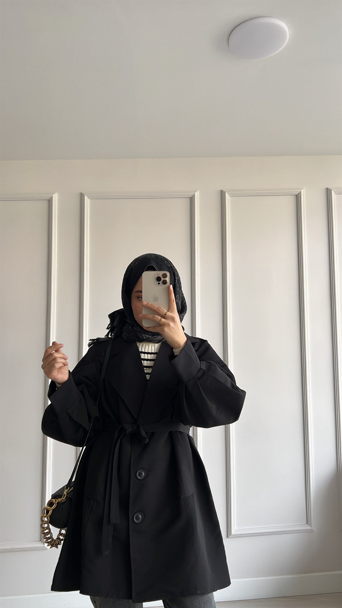 Oversize Düğme Detaylı Trenç