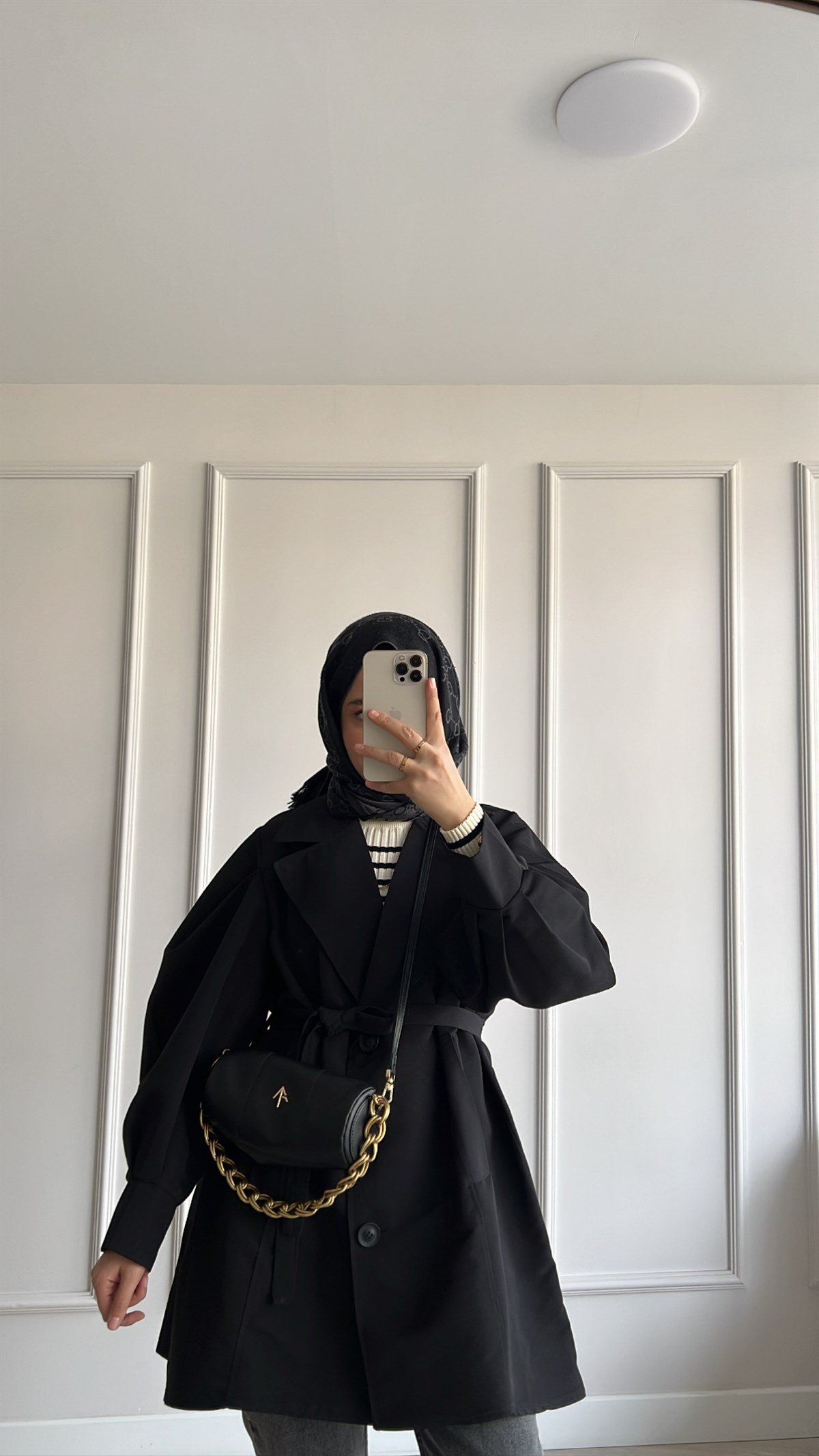 Oversize Düğme Detaylı Trenç