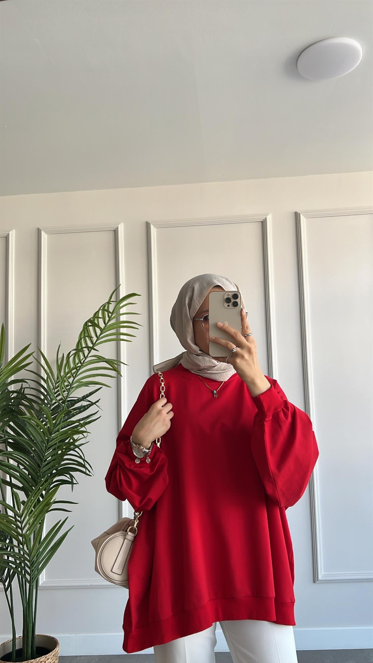 Oversize İki İplik Sweatshirt