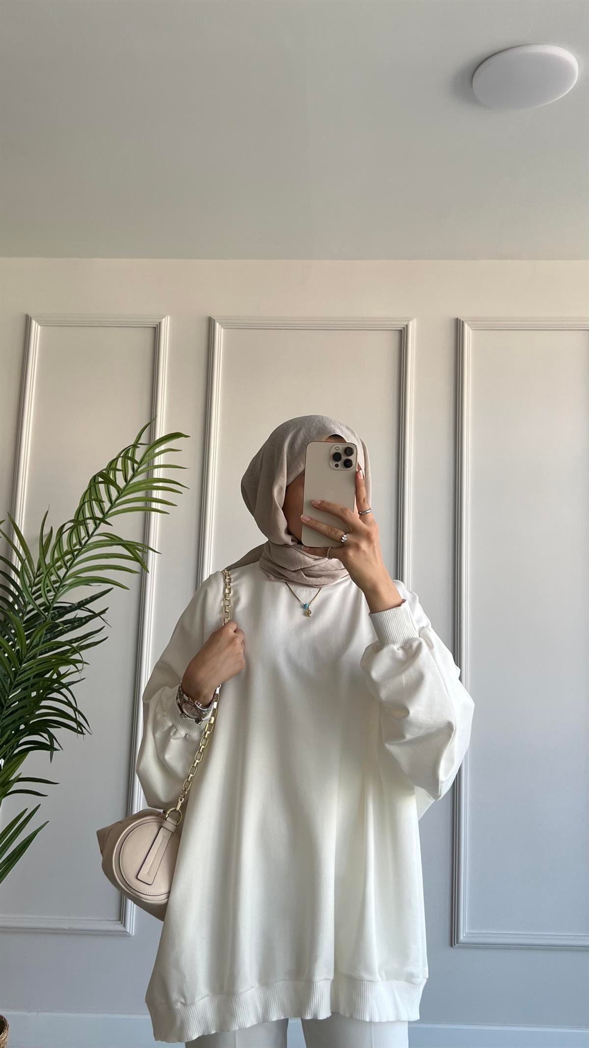 Oversize İki İplik Sweatshirt