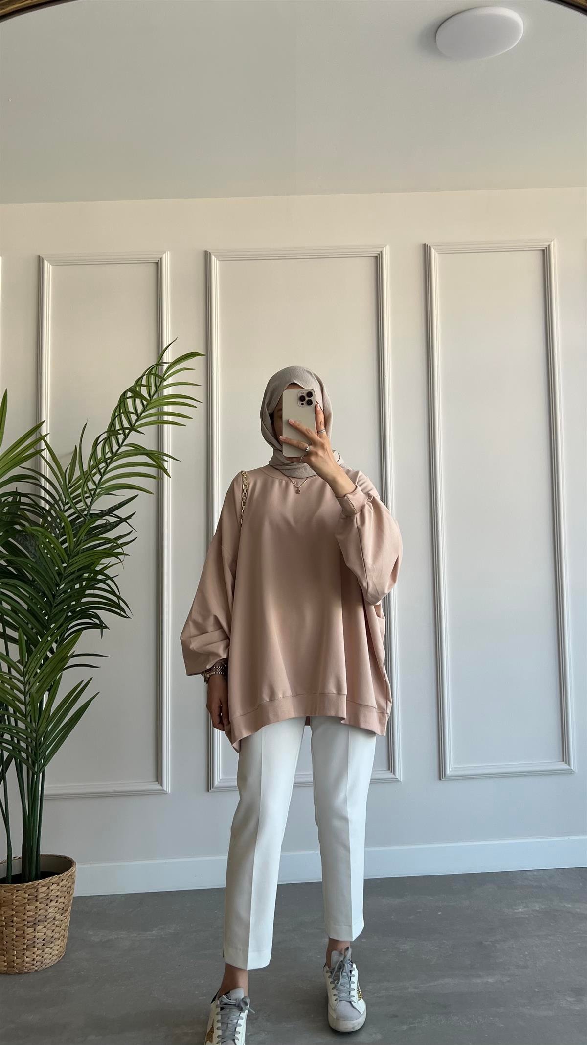 Oversize İki İplik Sweatshirt