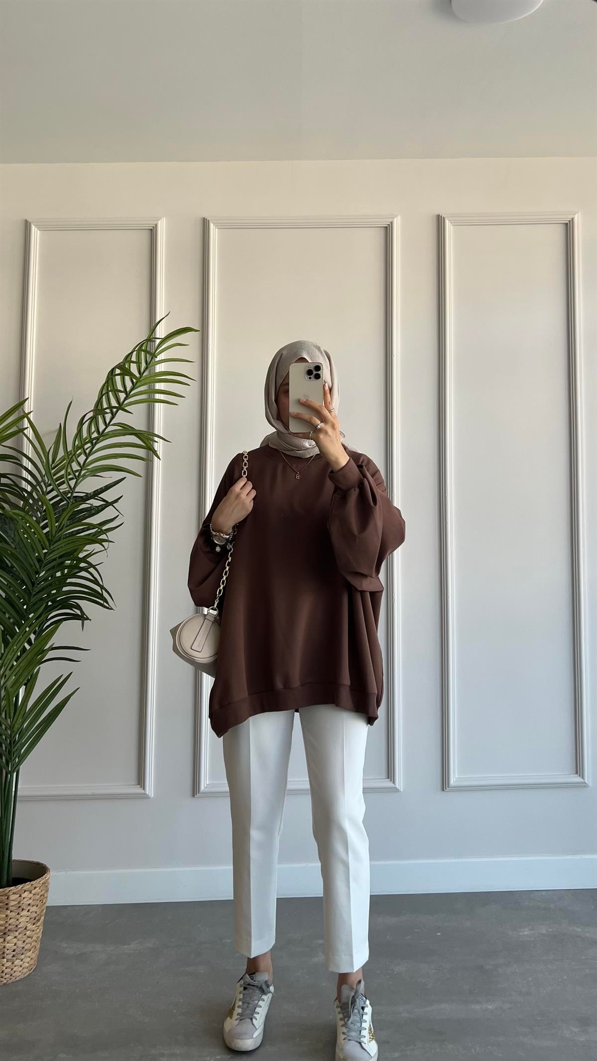 Oversize İki İplik Sweatshirt