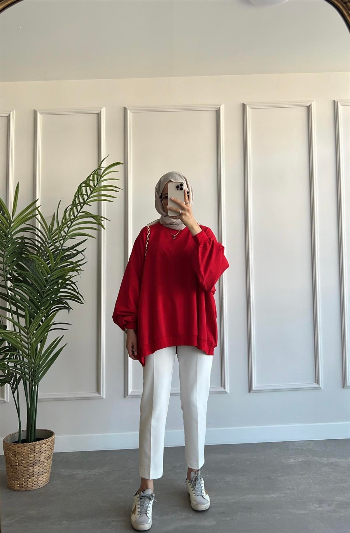 Oversize İki İplik Sweatshirt