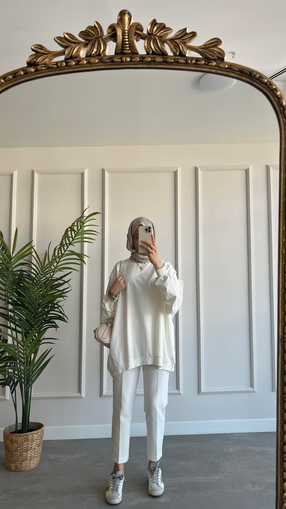 Oversize İki İplik Sweatshirt