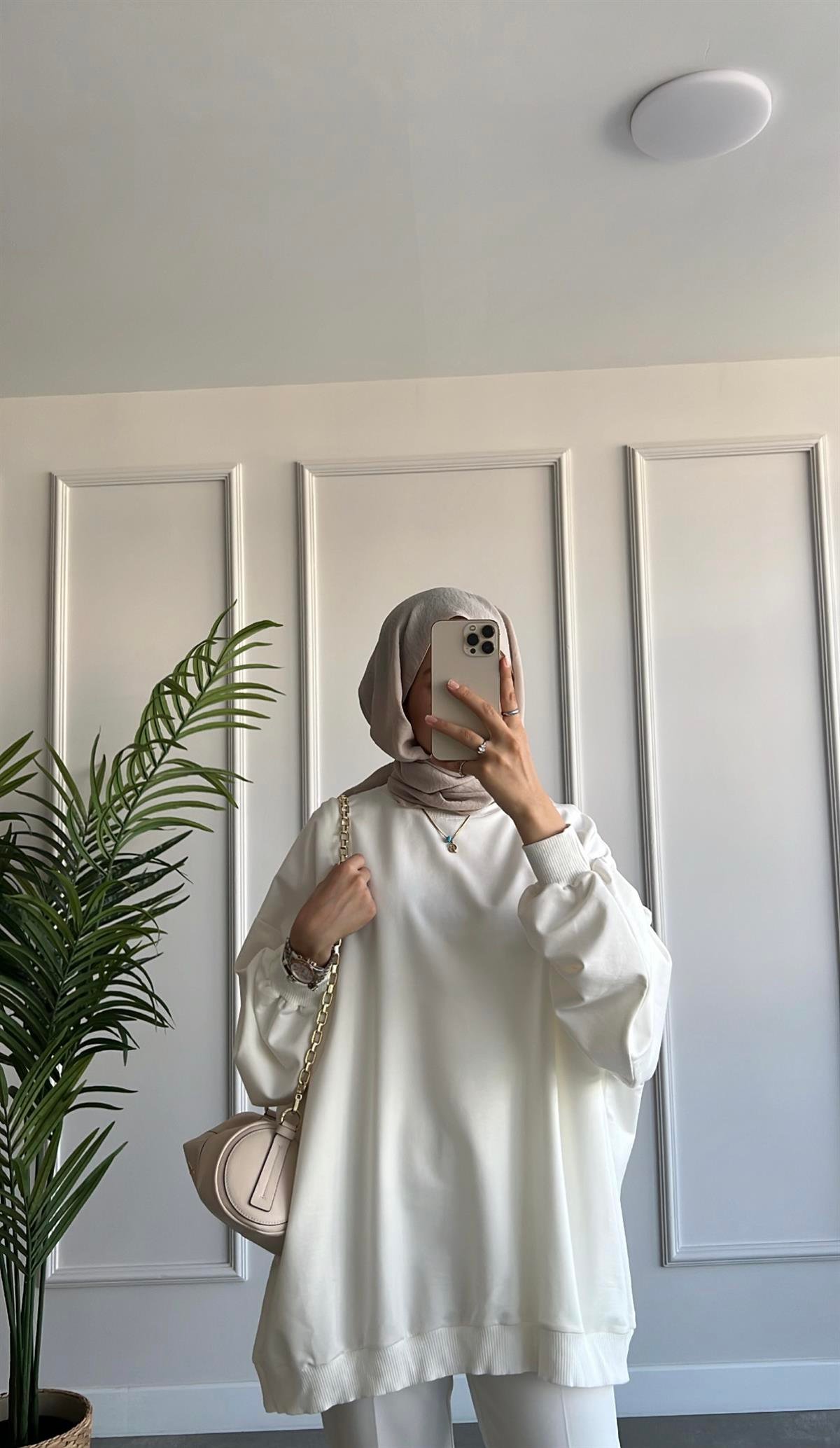 Oversize İki İplik Sweatshirt