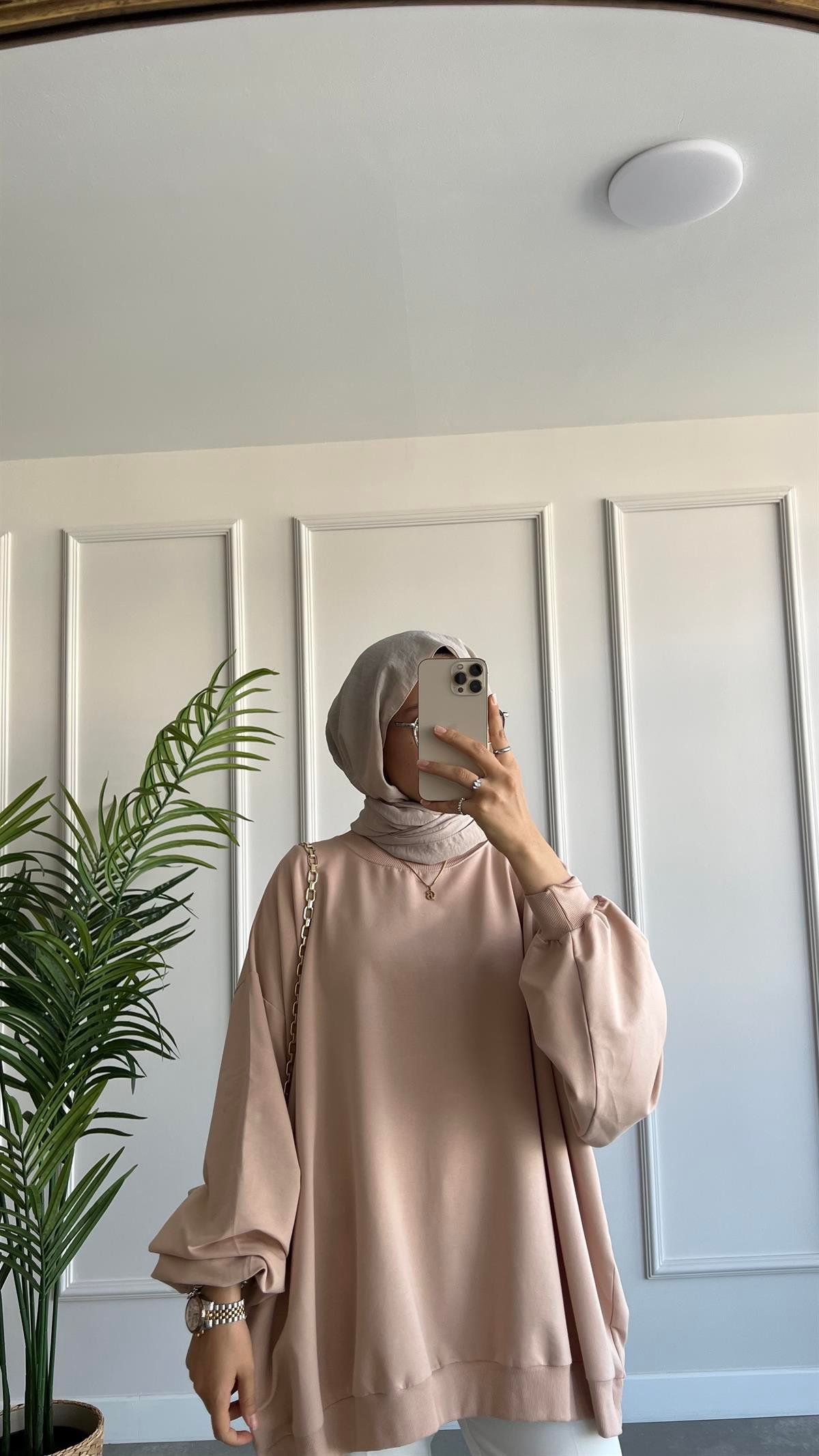 Oversize İki İplik Sweatshirt