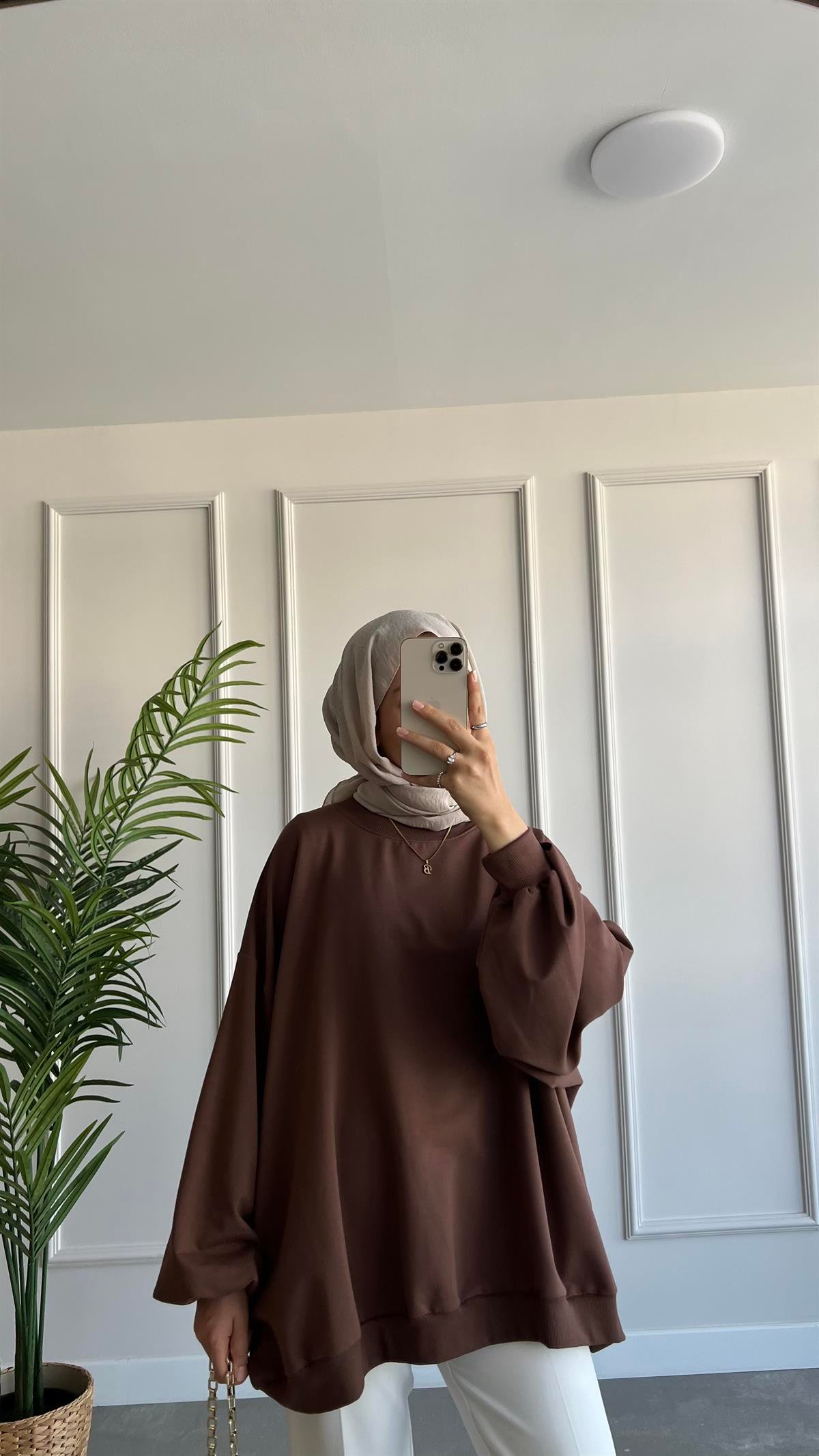 Oversize İki İplik Sweatshirt