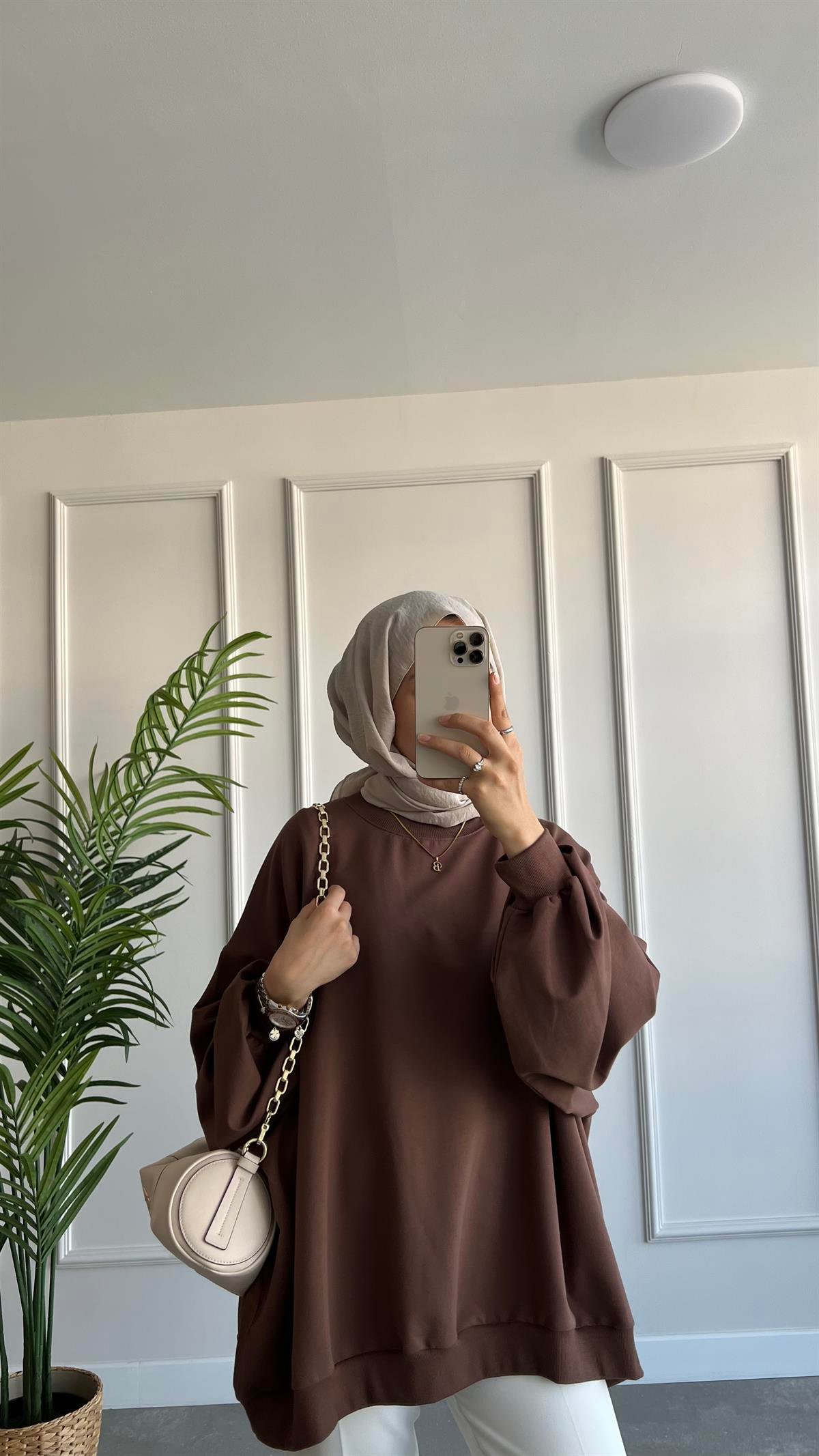 Oversize İki İplik Sweatshirt