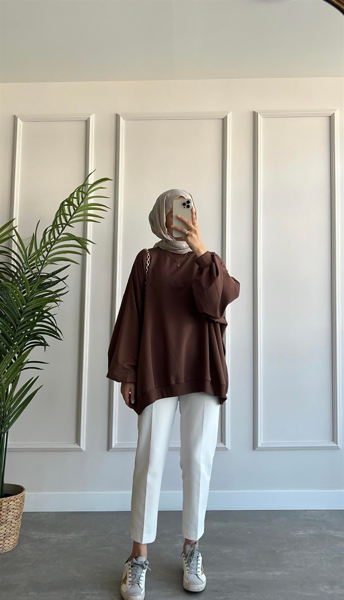 Oversize İki İplik Sweatshirt