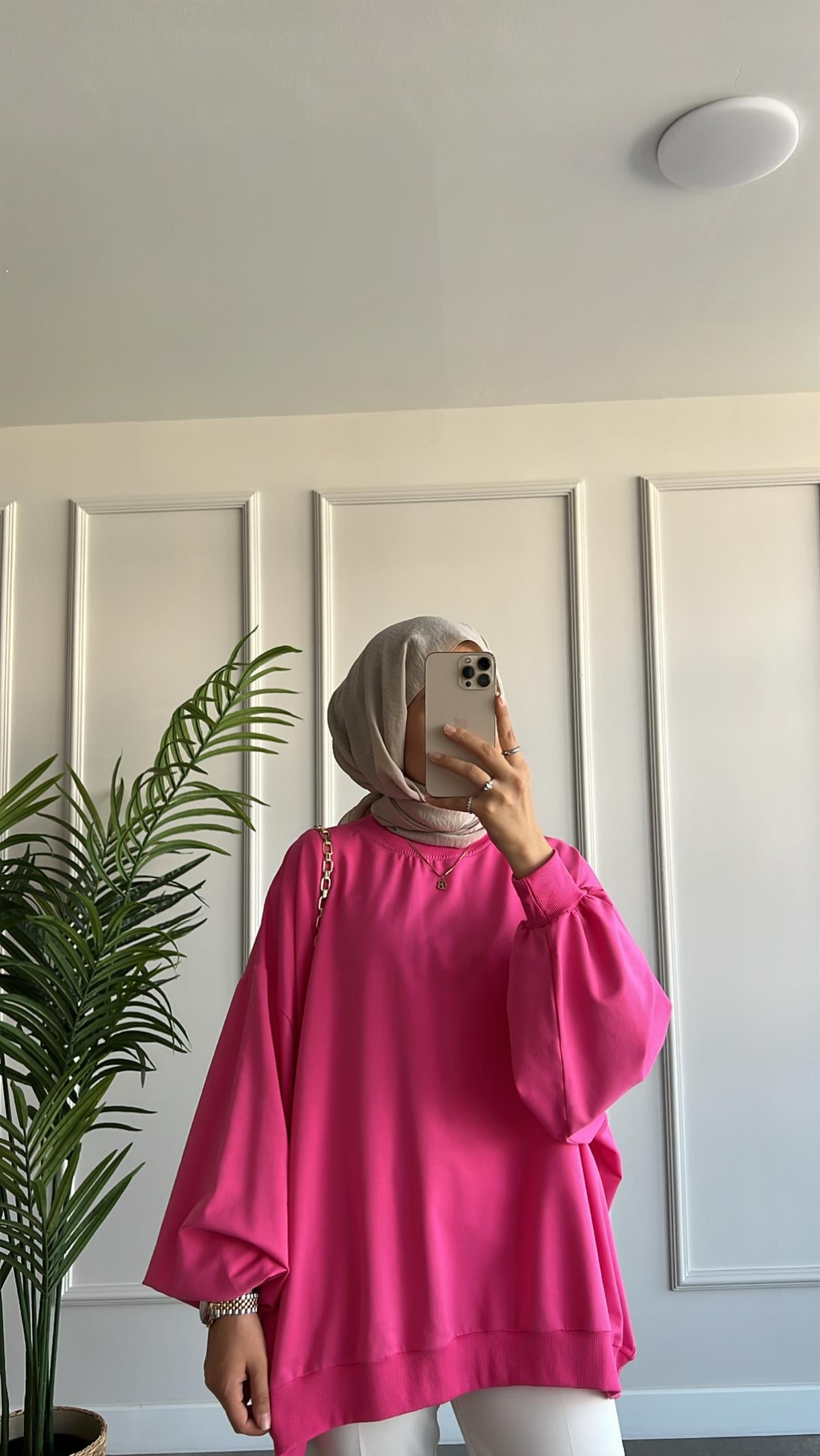 Oversize İki İplik Sweatshirt