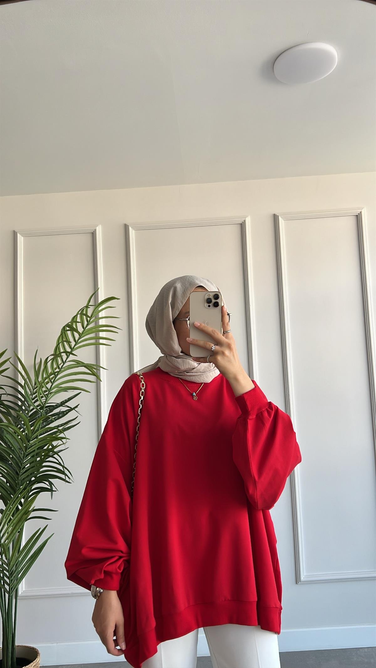 Oversize İki İplik Sweatshirt