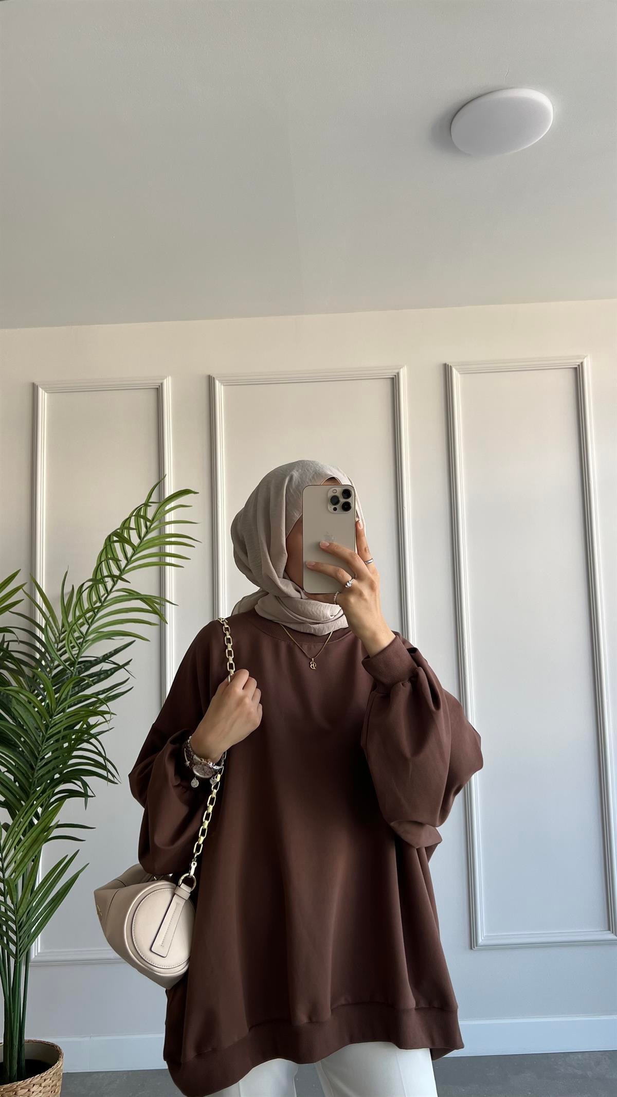 Oversize İki İplik Sweatshirt