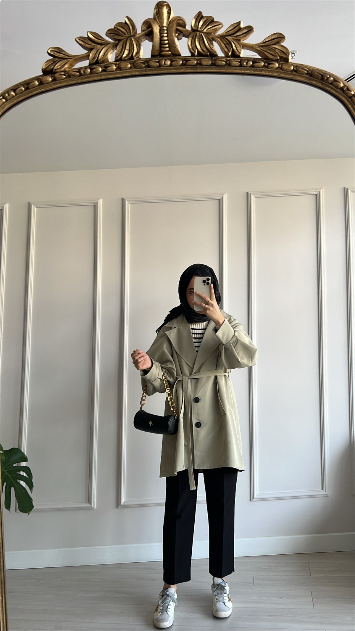 Oversize Kısa Trençkot