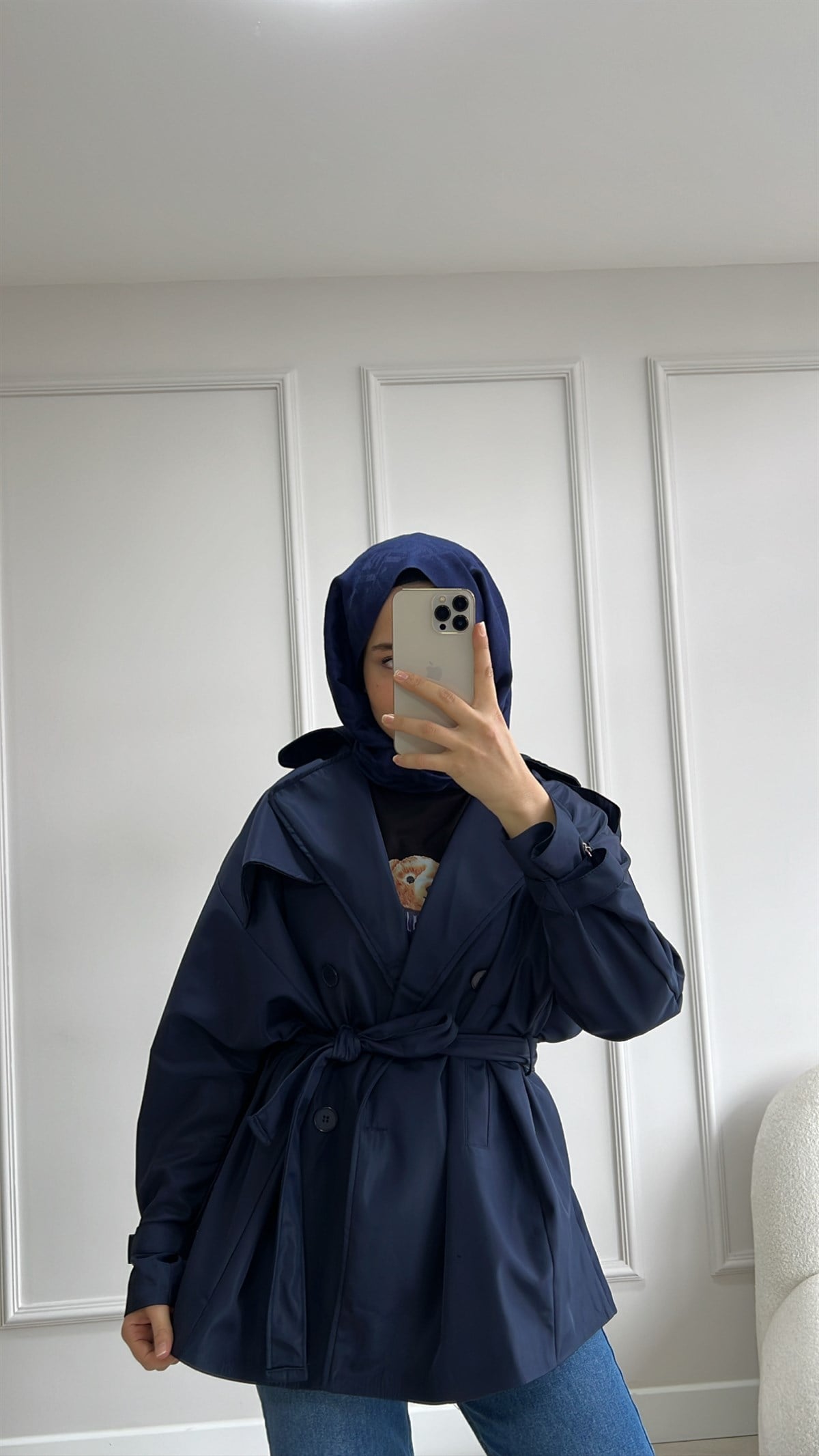 Oversize Kısa Trençkot