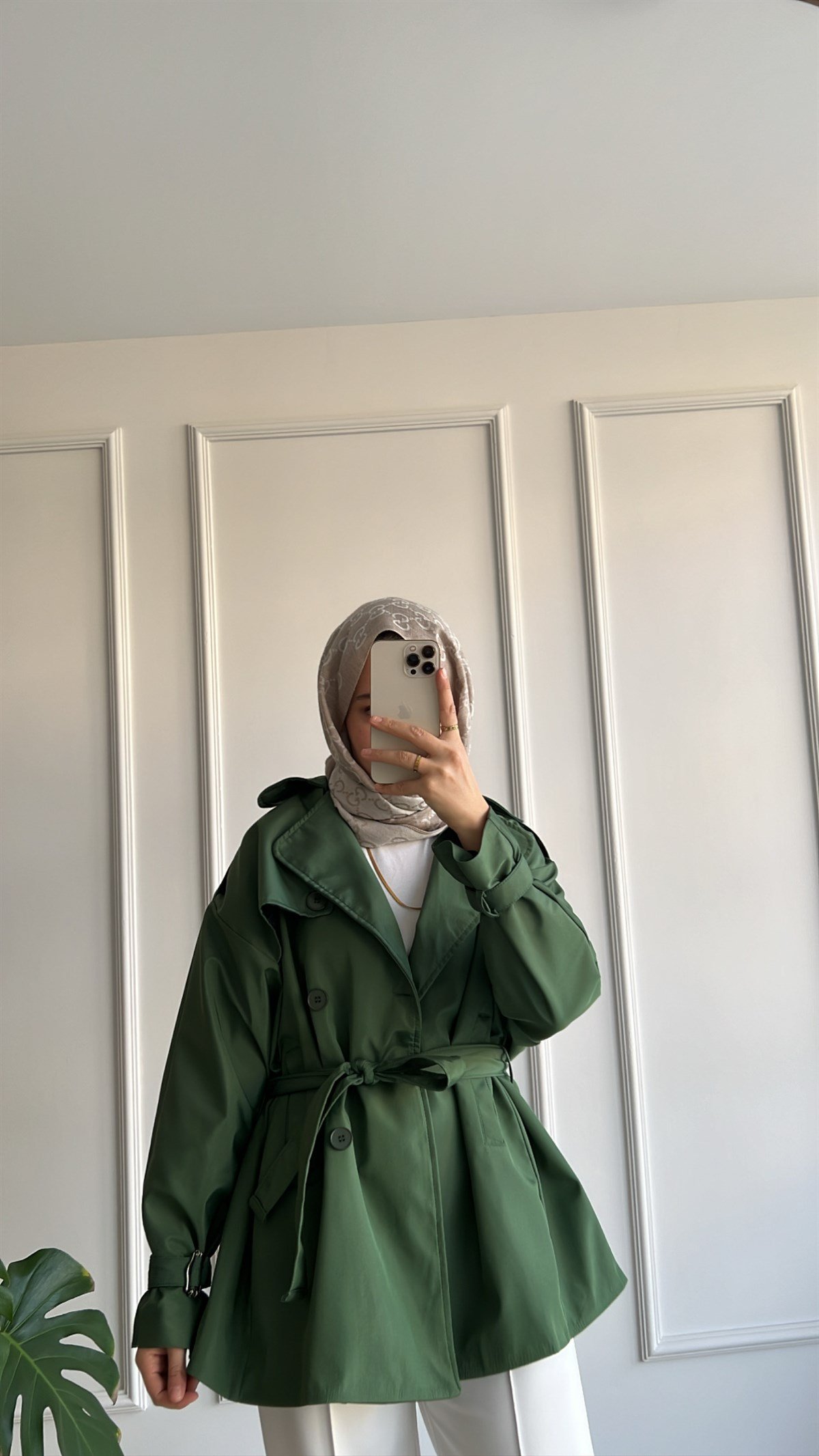 Oversize Kısa Trençkot