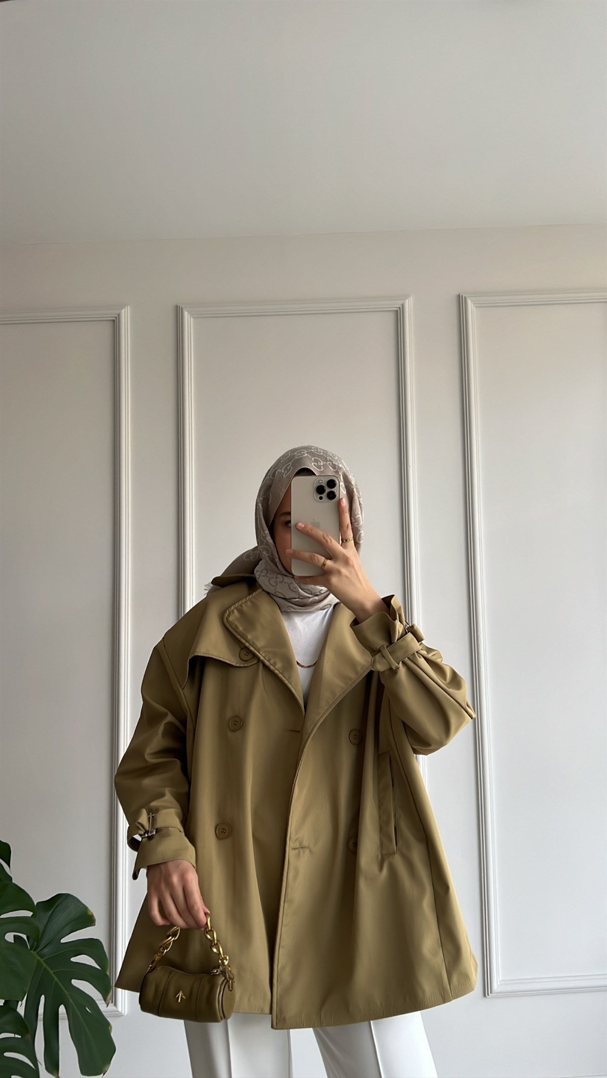 Oversize Kısa Trençkot