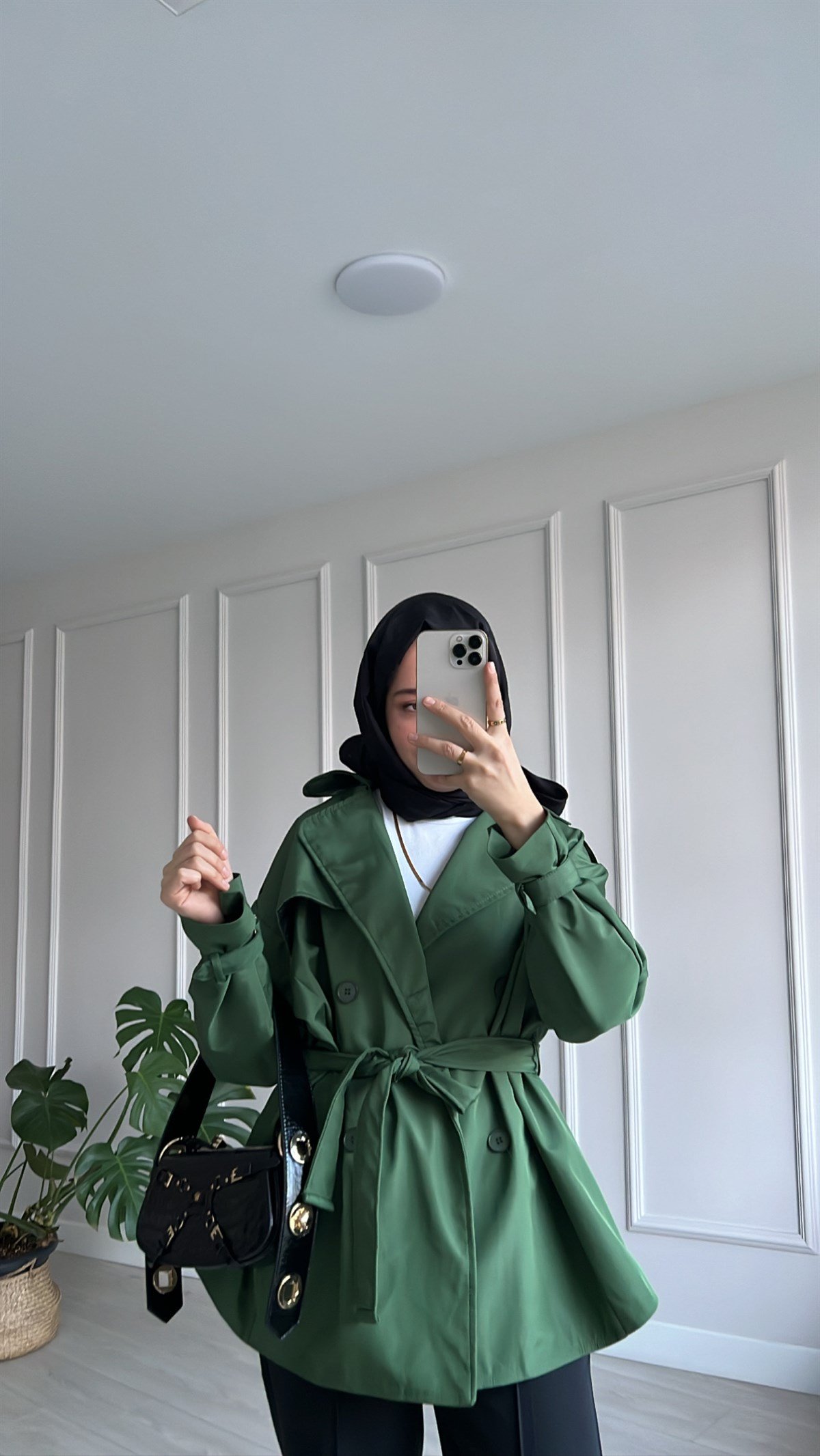 Oversize Kısa Trençkot