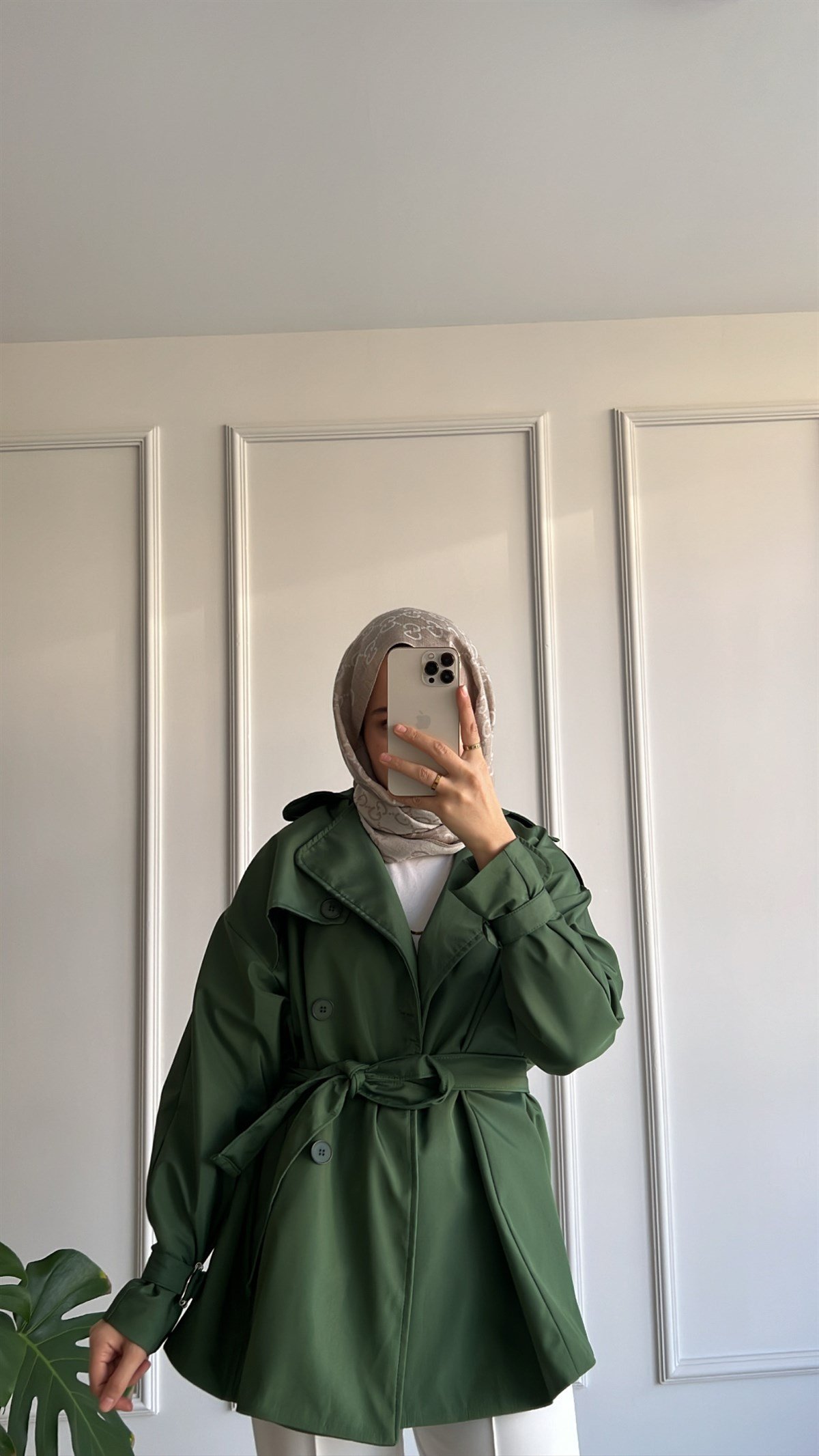 Oversize Kısa Trençkot